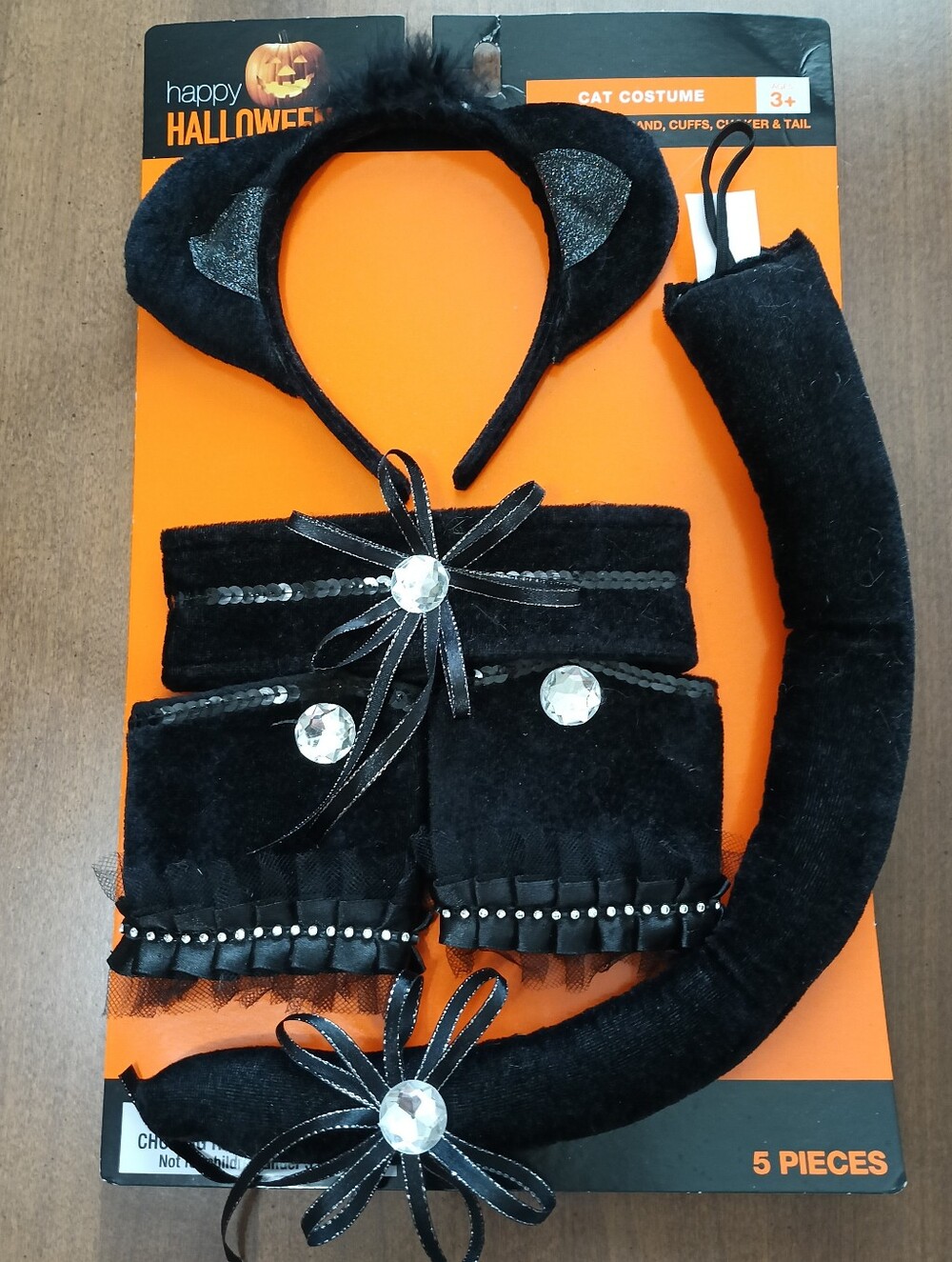 NWT Halloween Black Cat Costume Accessories (5 Pieces) (Age 3+)